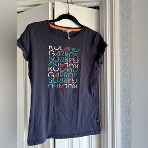 Roland Garros Navy Short-Sleeve Graphic Tee